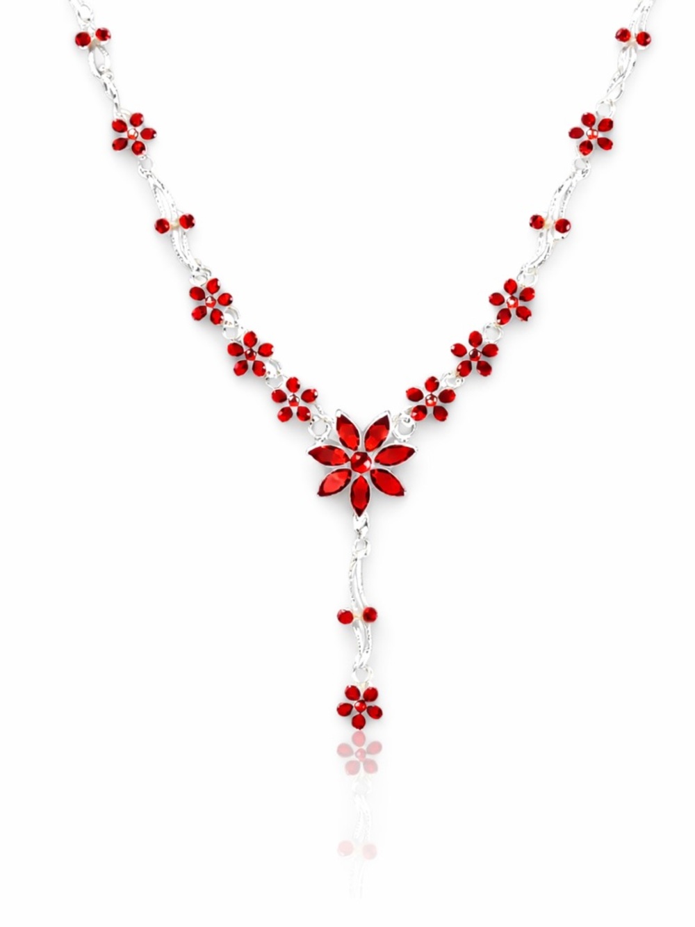 Red Crystal Necklace Set